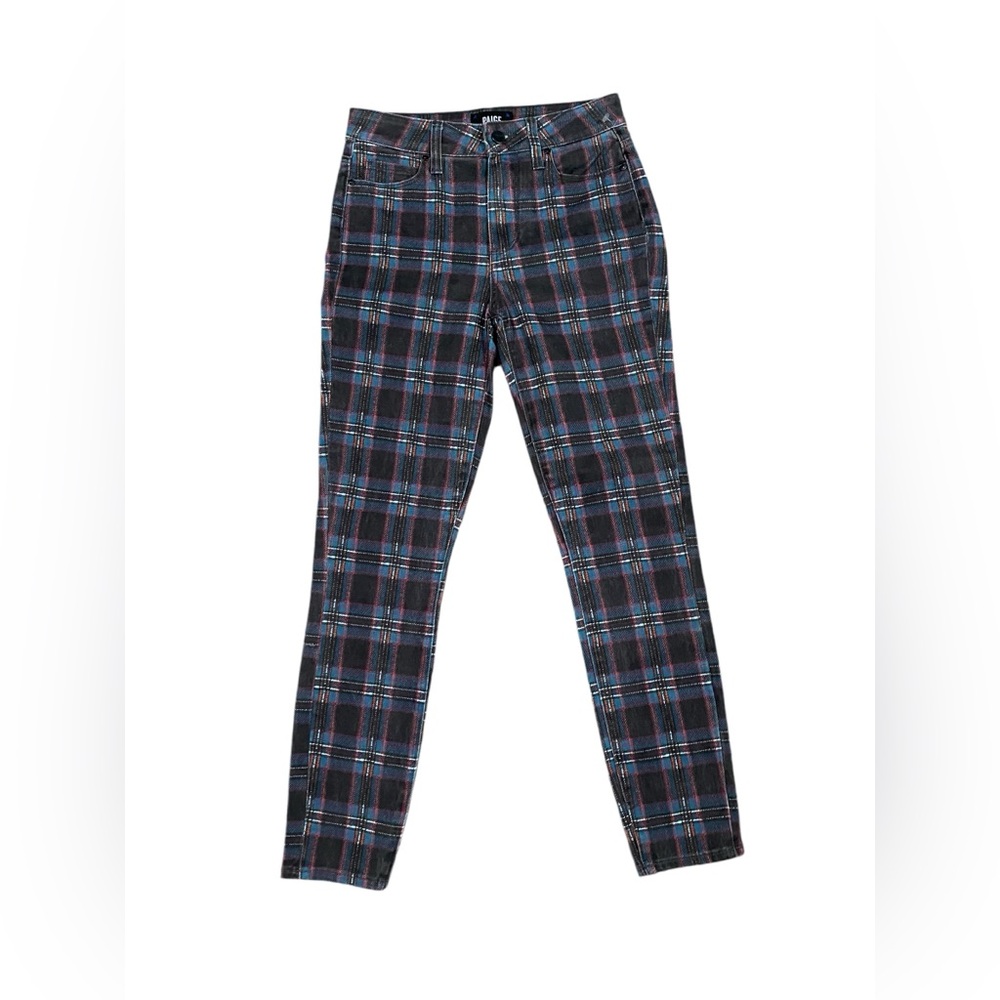 NWT Paige‎ Hoxton Ankle Plaid Skinny Jeans Size 25 - Picture 3 of 10